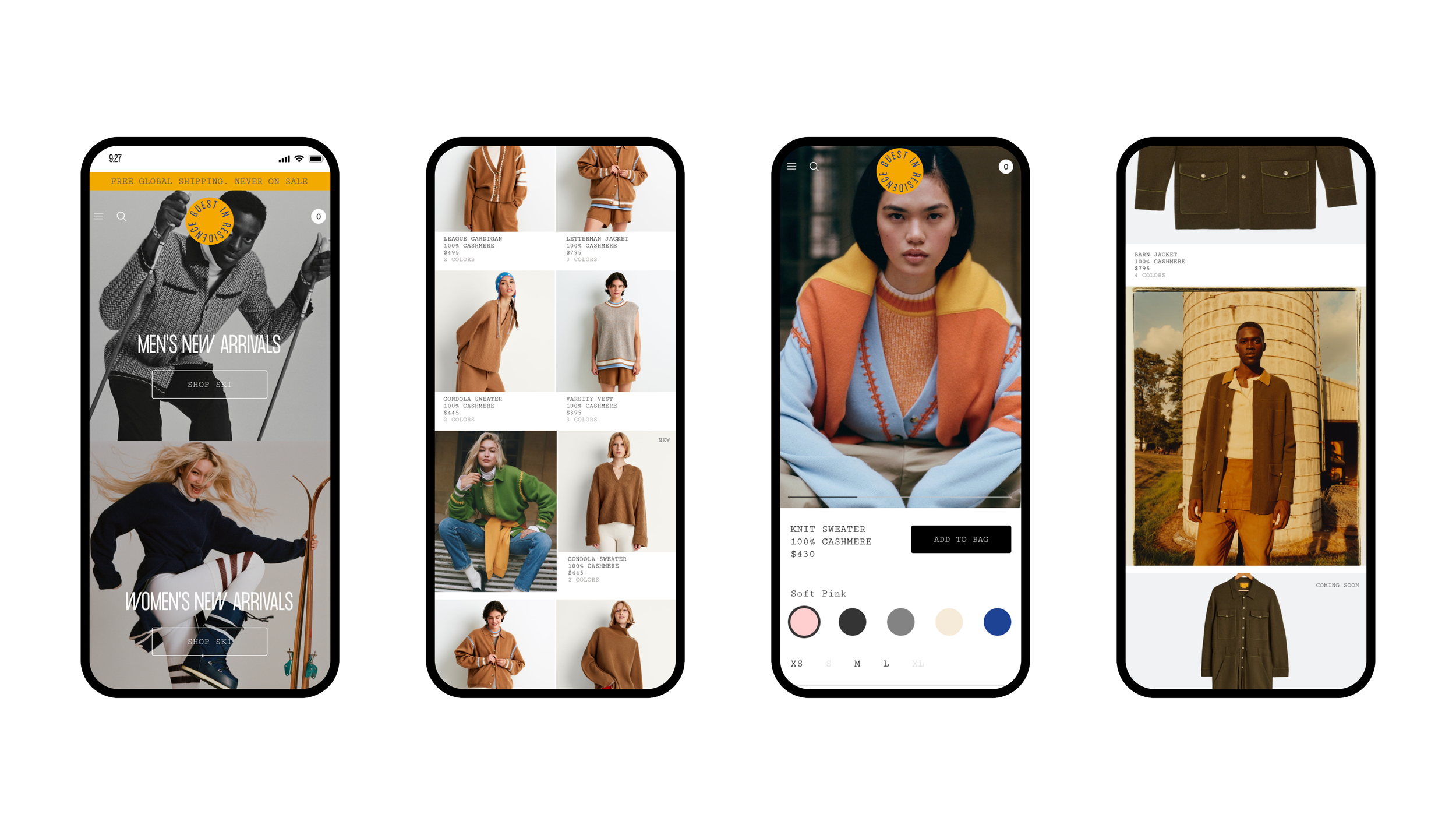 Gigi Hadid's cashmere label launch by Black & Black