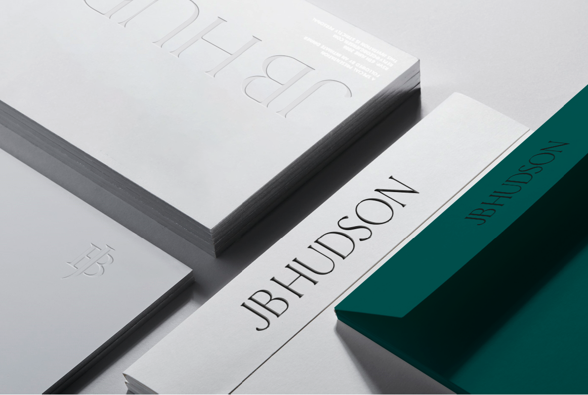 Black and Black Modernize Brand Identity of JB Hudson 