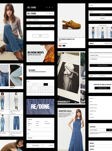 RE/DONE E-Commerce Store Design Style Guide